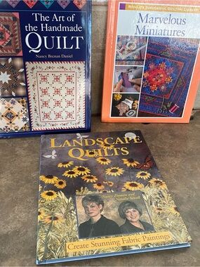 Lot of 3 quilting books Landscape Quilts - Create Stunning Fabric Paintings